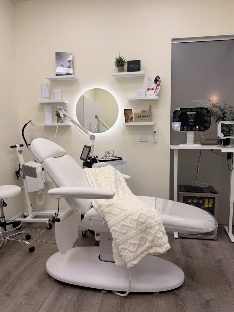 chair inside of reid md aesthetics