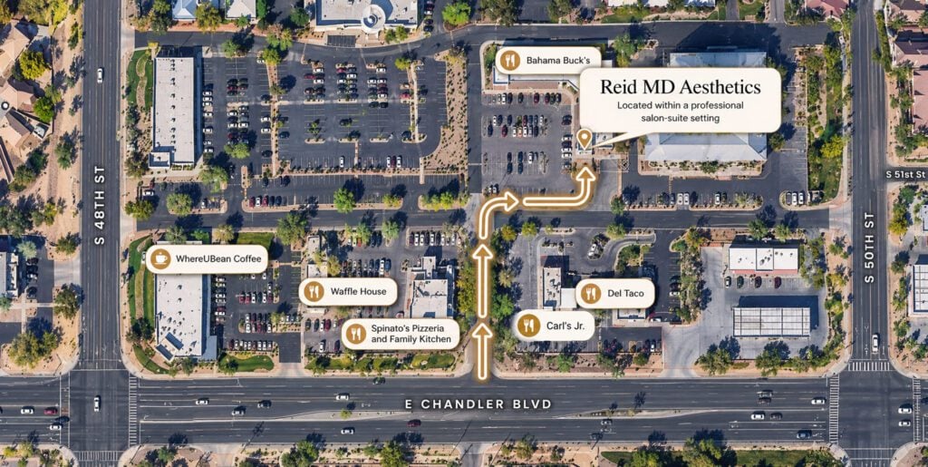 satellite view map to reid md aesthetics ahwatukee az